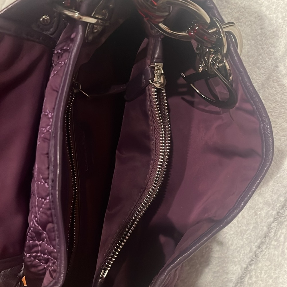 Dior Purple Satin Cannage Quilted Shoulder… - Picture 9 of 11